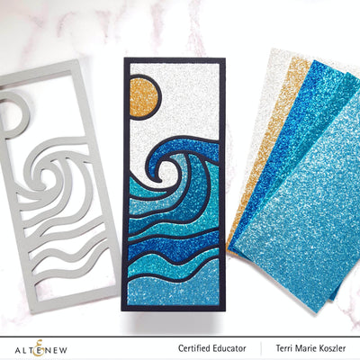 Part A-Glitz Art Craft Co.,LTD Cardstock Glitter Gradient Cardstock Set - Ocean Reflection