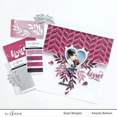 Part A-Glitz Art Craft Co.,LTD Cardstock Glitter Gradient Cardstock Set - Pink Brilliance