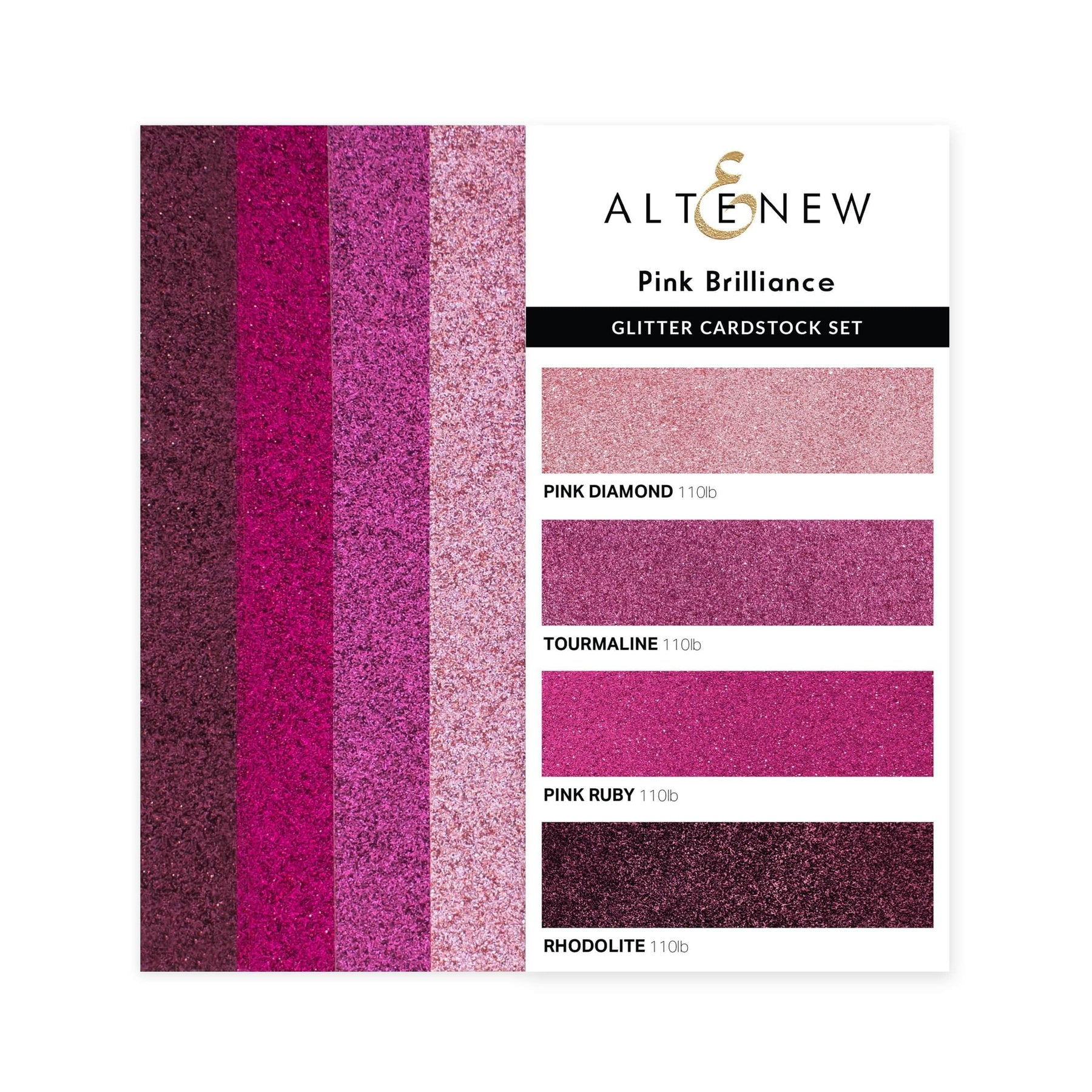 Altenew - Glitter Gradient Cardstock Set - Pink Brilliance