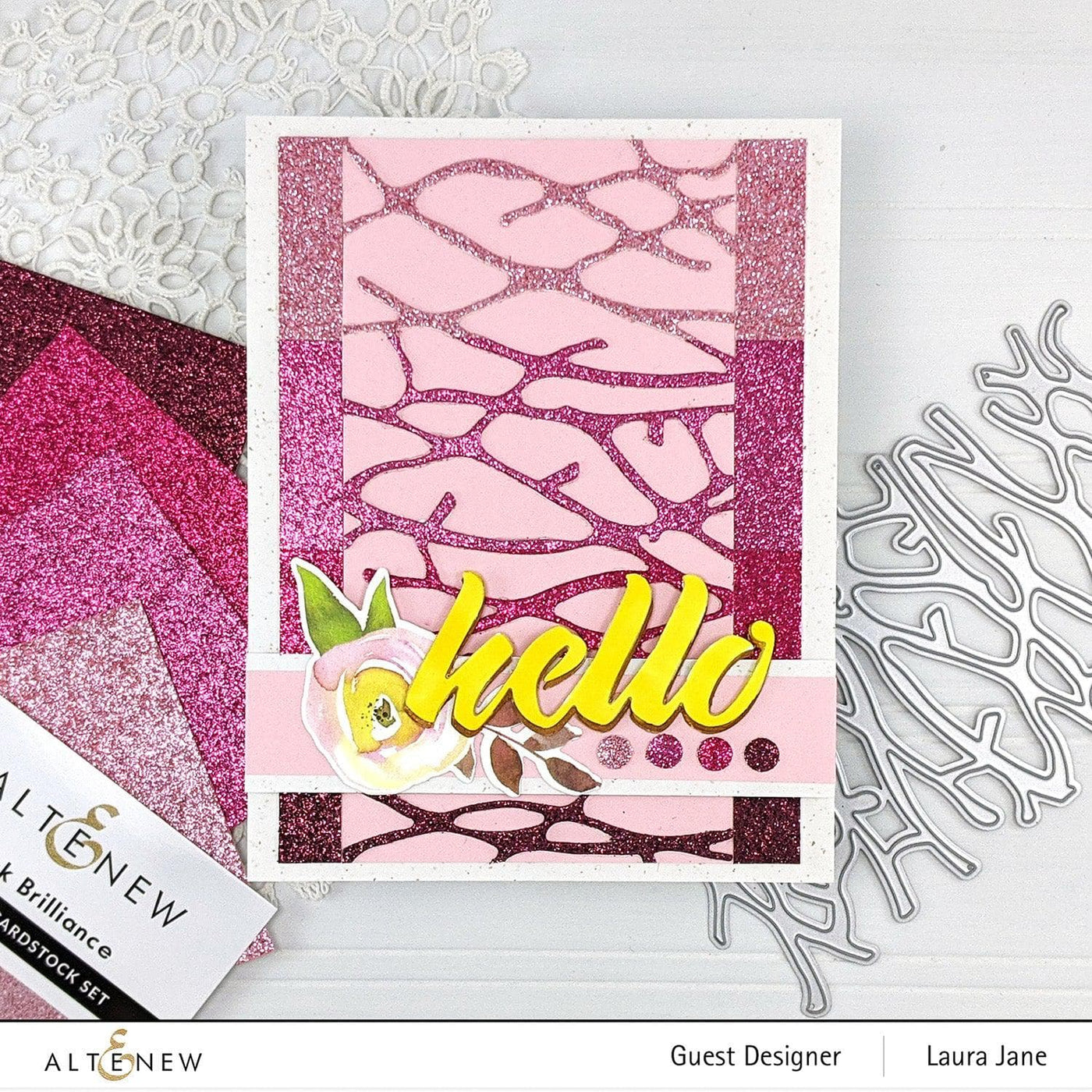 DC Shimmery Pink Discount Card Stock for DIY Cards and Diecutting 8.5x11 Inches / 20 Sheets