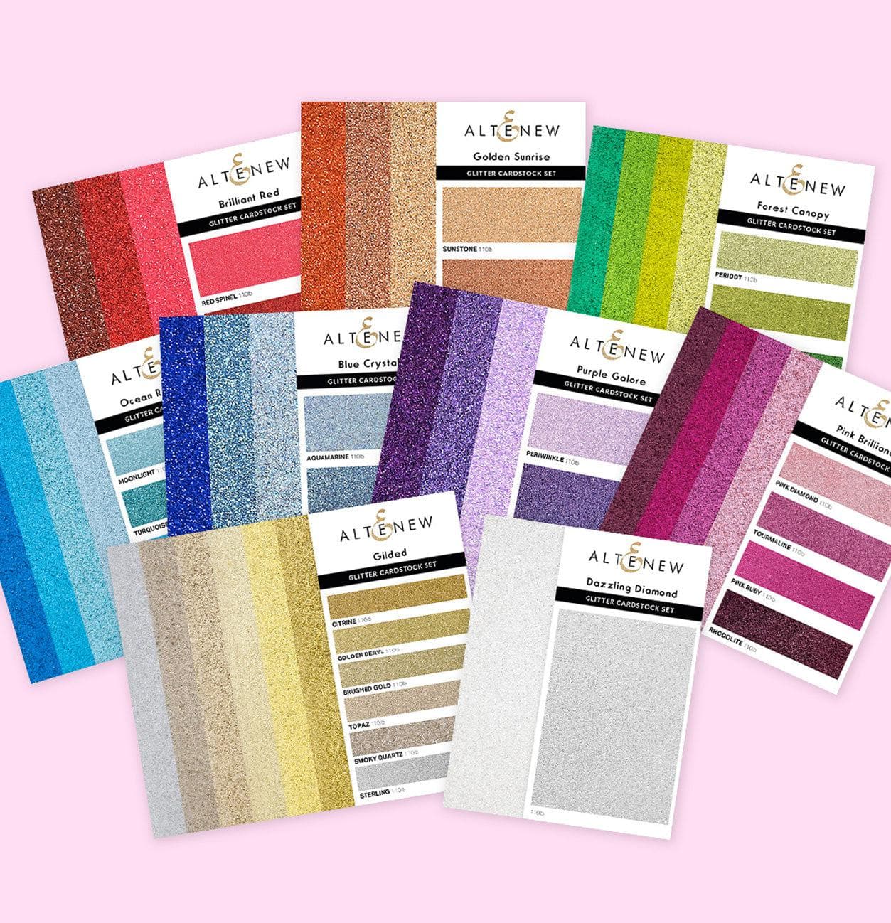 Sparkling Twilight and Sparkle & Dazzle Glitter Gradient Cardstock Bundle