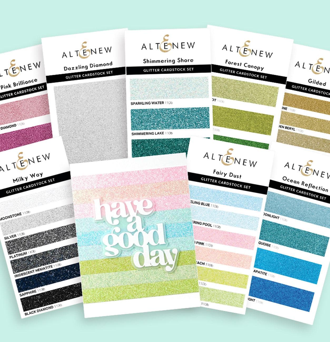 Twinkling Horizon Glitter Cardstock Bundle