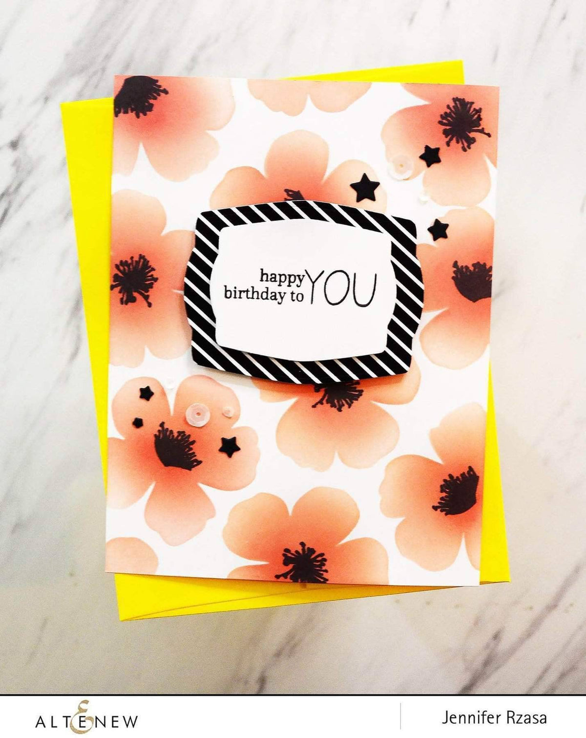 Altenew Creativity Kit Featurette Adding a Dark Background Over Stamped Images Class