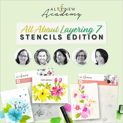Altenew Workshop All About Layering 7 - Stencil Edition Online Cardmaking Class