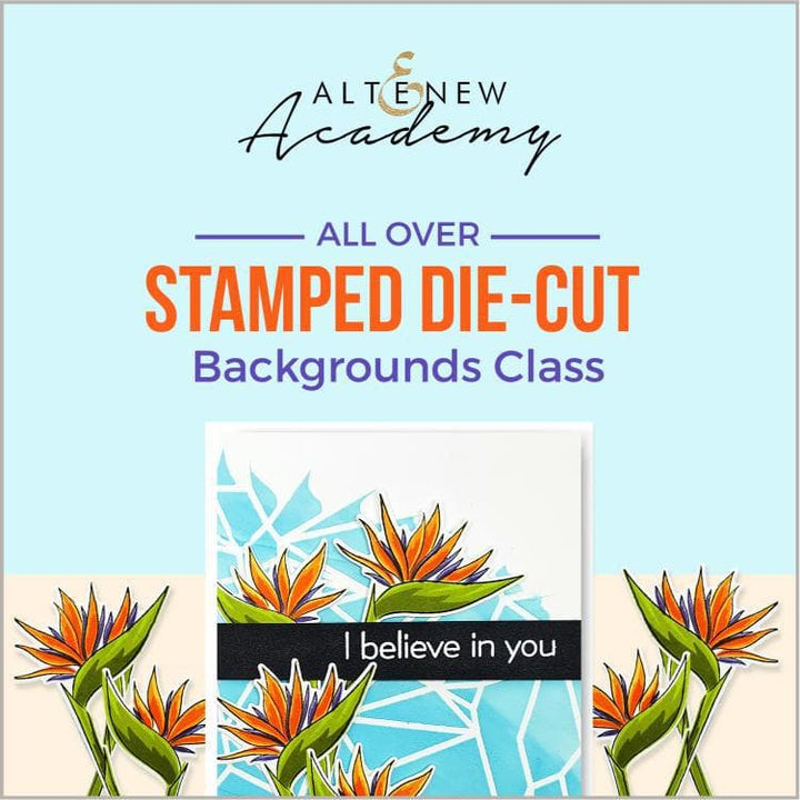 Altenew Creativity Kit Featurette All Over Stamped Die-Cut Backgrounds Class