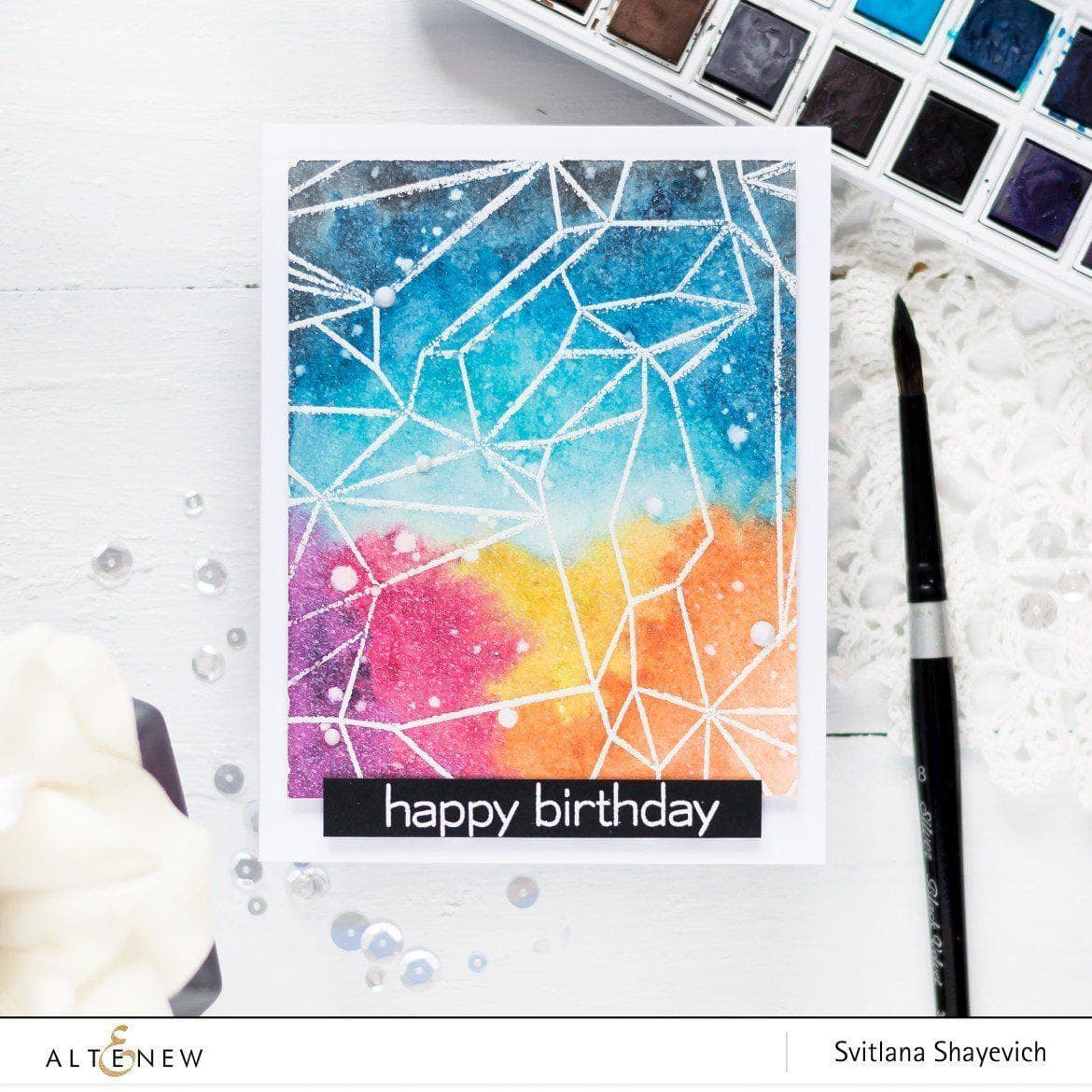 Altenew Creativity Kit Featurette All Over Stamped Die-Cut Backgrounds Class