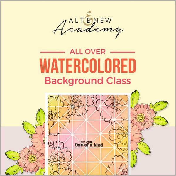Altenew Creativity Kit Featurette All Over Watercolored Background Class