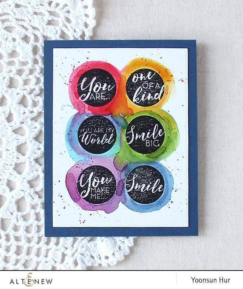 Altenew Creativity Kit Featurette Bold Stamped Sentiment Background Class