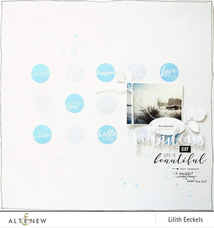 Altenew Creativity Kit Featurette Bold Stamped Sentiment Background Class