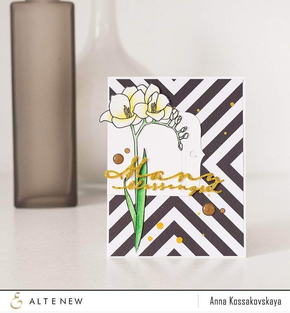 Altenew Creativity Kit Featurette Bold Stamped Sentiment Background Class