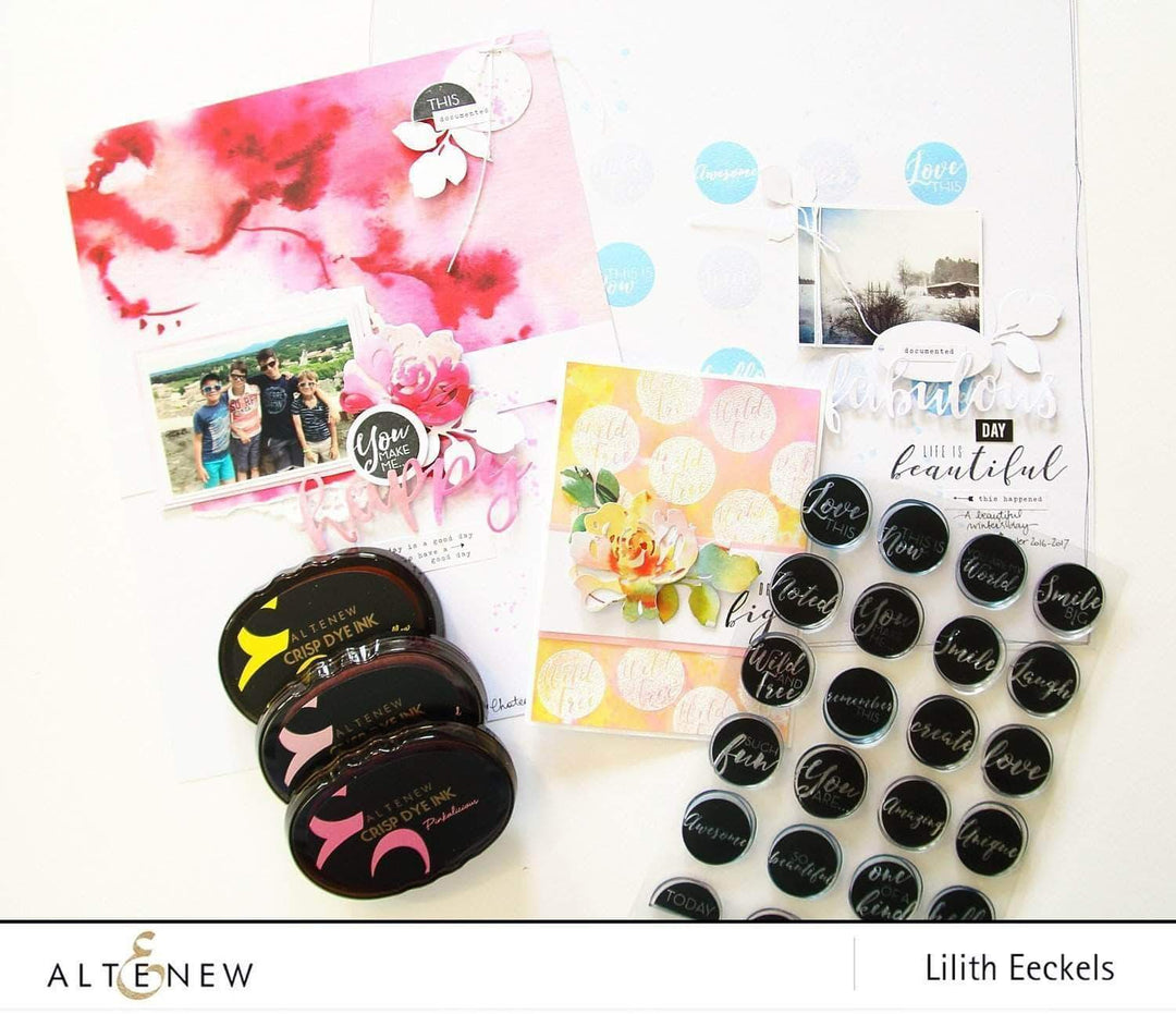 Altenew Creativity Kit Featurette Bold Stamped Sentiment Background Class