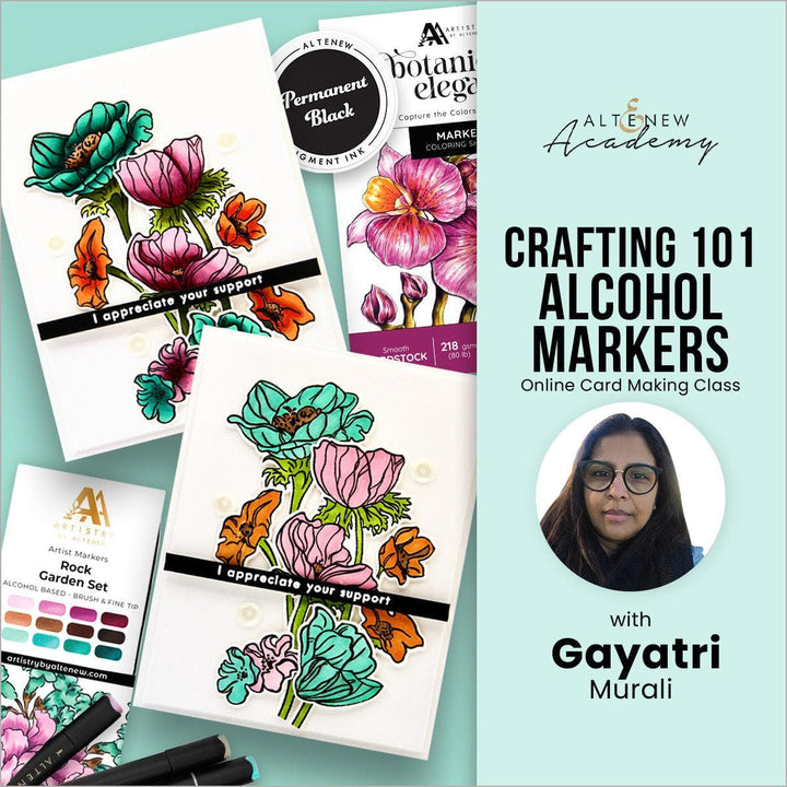 Crafting 101 - Alcohol Markers Online Cardmaking Class