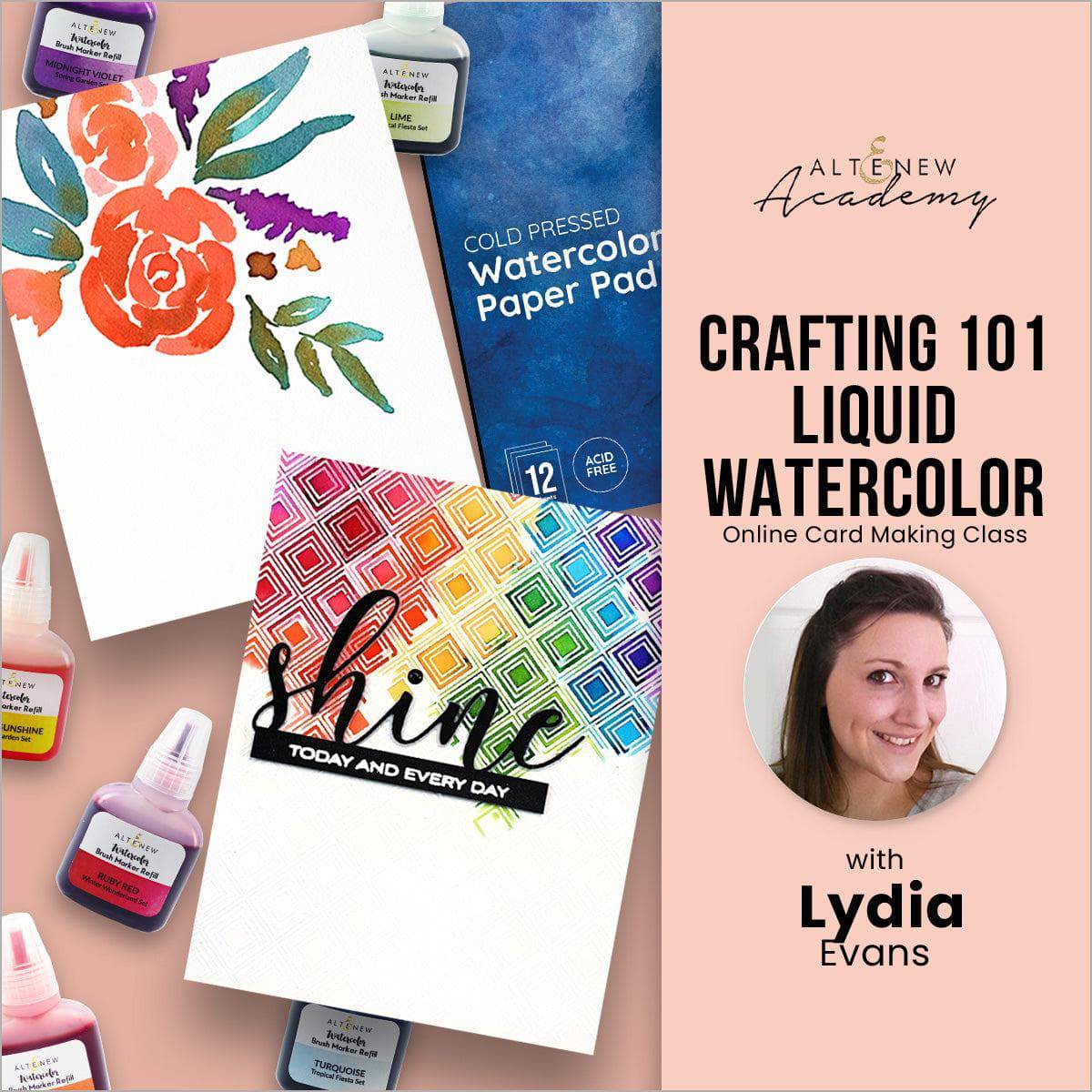 Crafting 101 - Liquid Watercolor Online Cardmaking Class