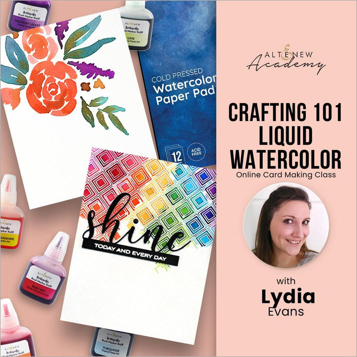 Crafting 101 - Liquid Watercolor Online Cardmaking Class