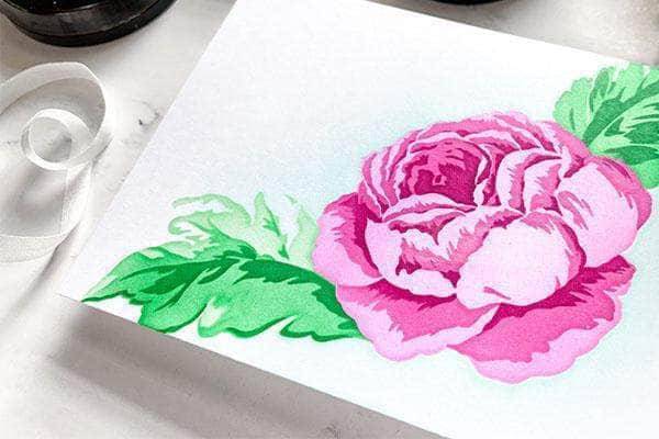 Altenew Crafting 101 stencil online cardmaking class on demand, showing colorful stencil designs and crafting tools.