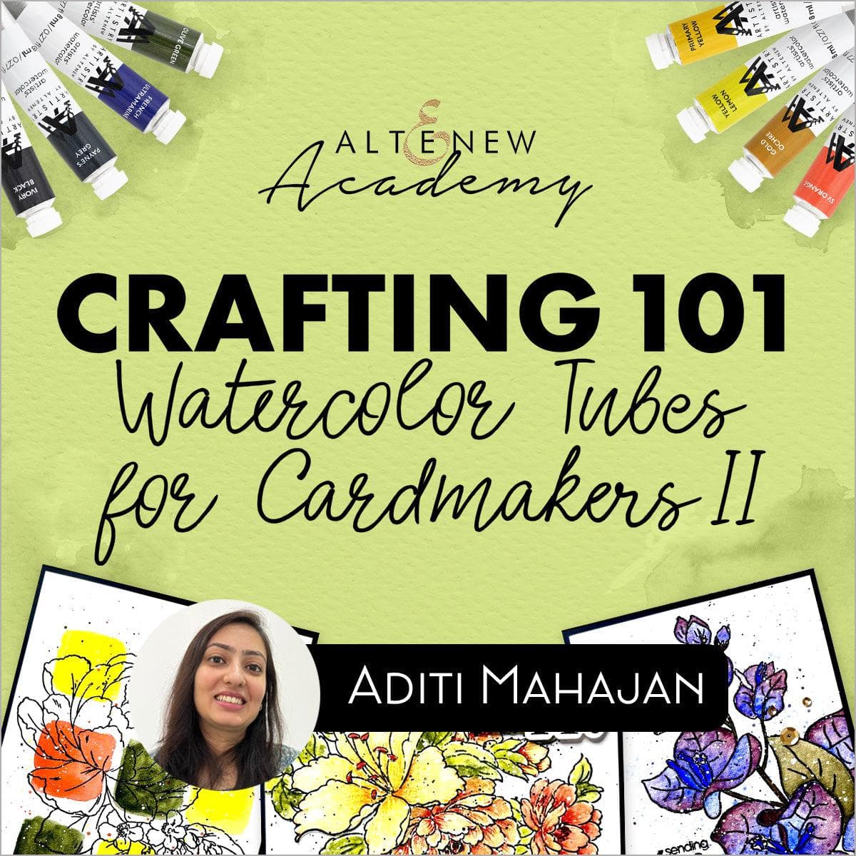Crafting 101 - Watercolor Tubes for Cardmakers II