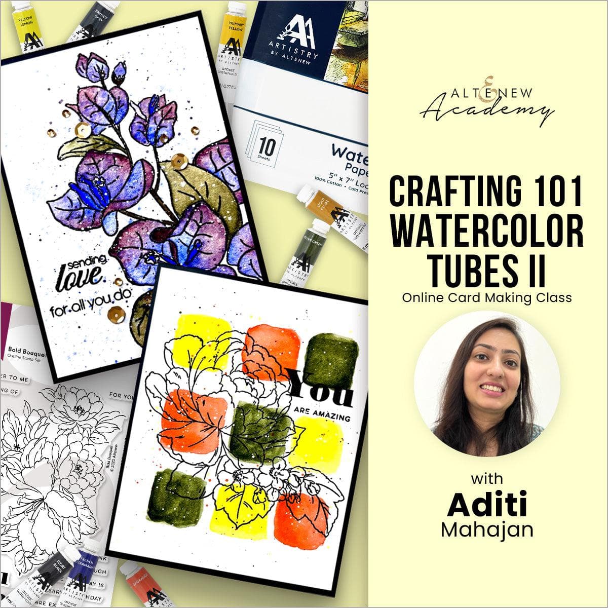 Crafting 101 - Watercolor Tubes for Cardmakers II