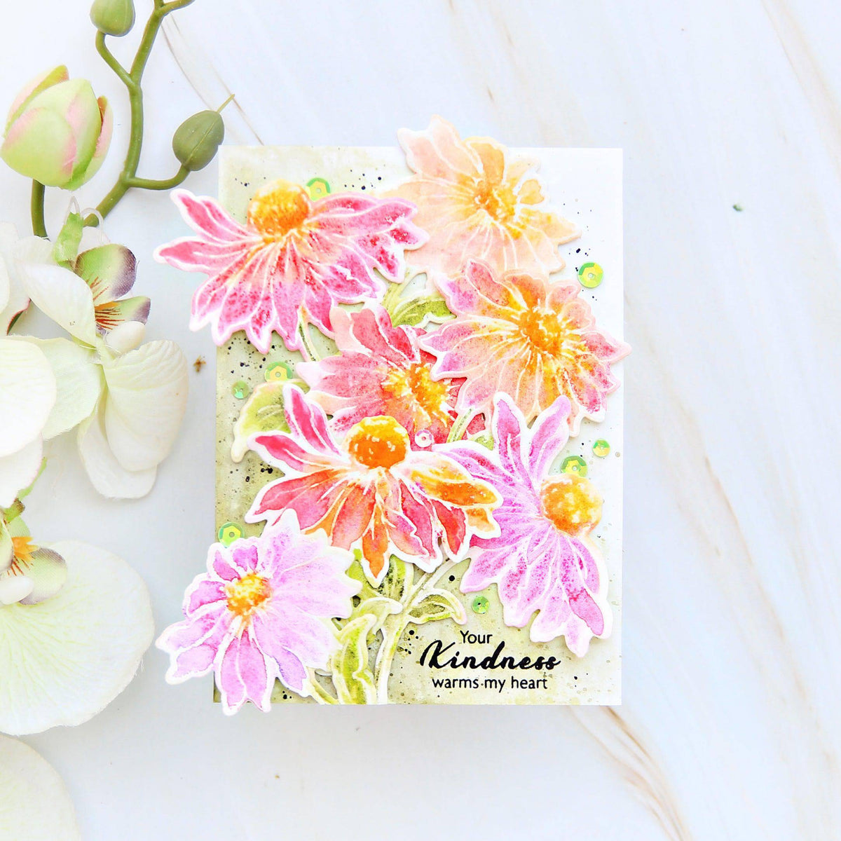Altenew Crafting 101 Woodless Watercolor online cardmaking class on demand, featuring watercolor tools and sample handmade cards.