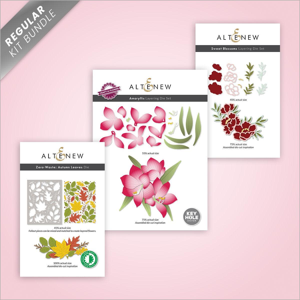 On-demand Altenew class showing simple die-cut floral designs for card making and crafting projects.
