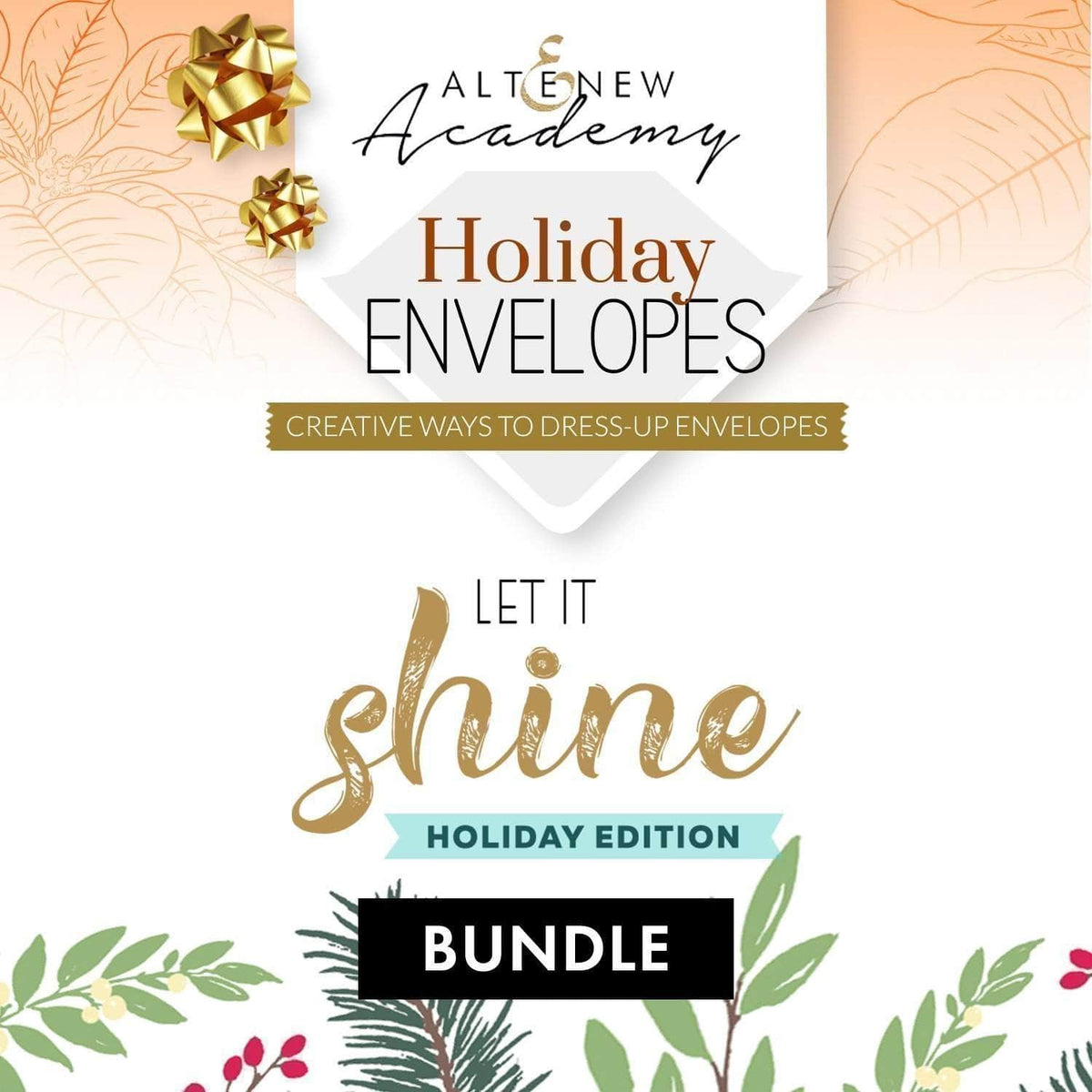Altenew Holiday Bliss Class Bundle online cardmaking on demand class with festive holiday design examples and crafting techniques