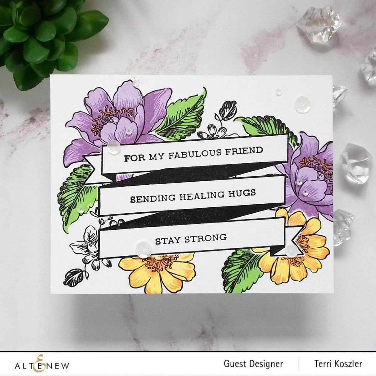 Altenew Creativity Kit Featurette Ink Resist to Add a Focal Point Class