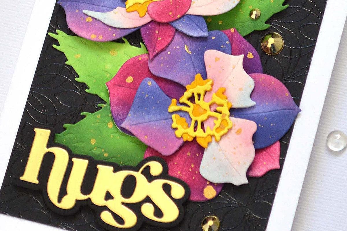 Altenew Layering Dies 3D & More workshop class pass, showing a set of intricate metal dies for crafting and layering projects.