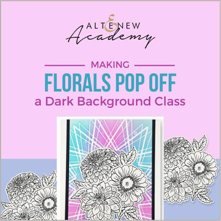 Altenew Creativity Kit Featurette Making Florals Pop Off a Dark Background Class