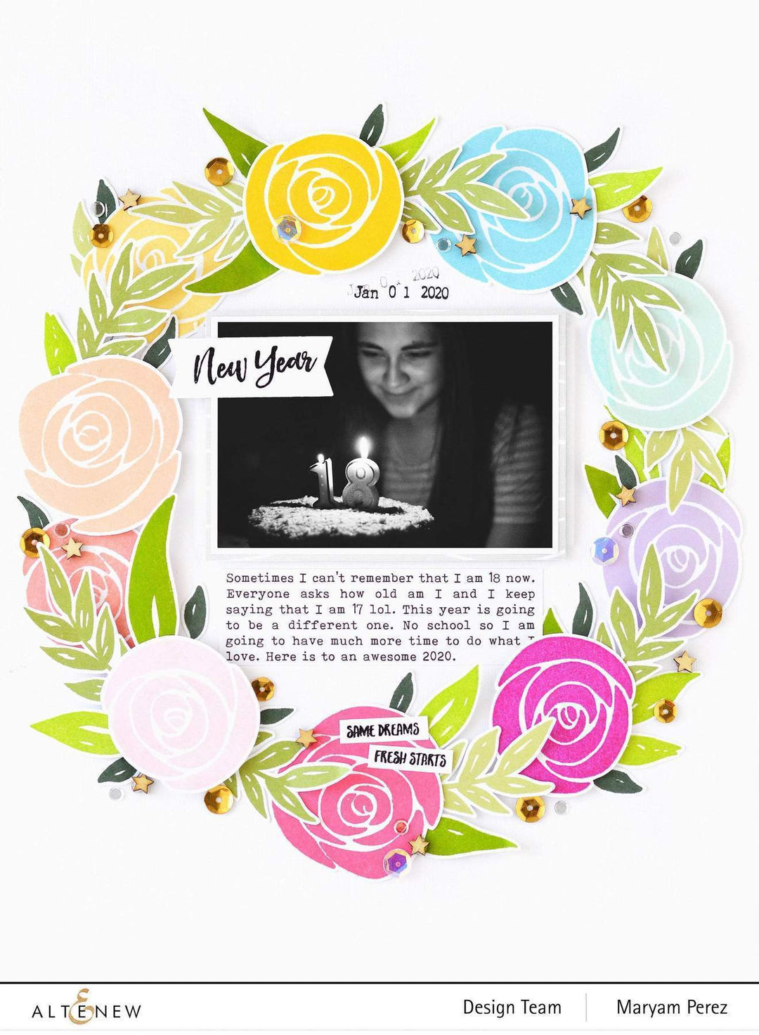 Altenew Creativity Kit Featurette Making Florals Pop Off a Dark Background Class