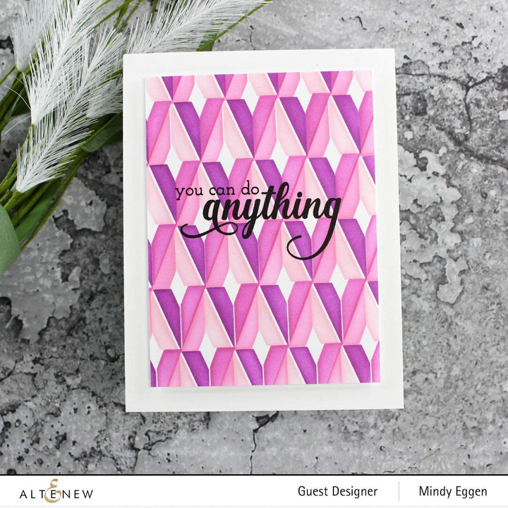 Altenew Creativity Kit Featurette Multi Heat Embossed Resist Background Class