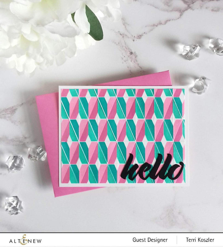 Altenew Creativity Kit Featurette Multi Heat Embossed Resist Background Class