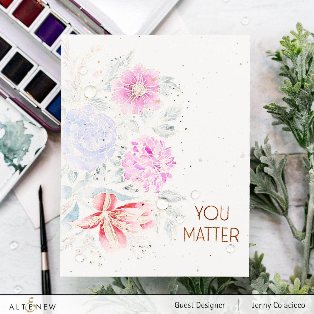 Altenew Creativity Kit Featurette Rainbow Watercolor Background Class