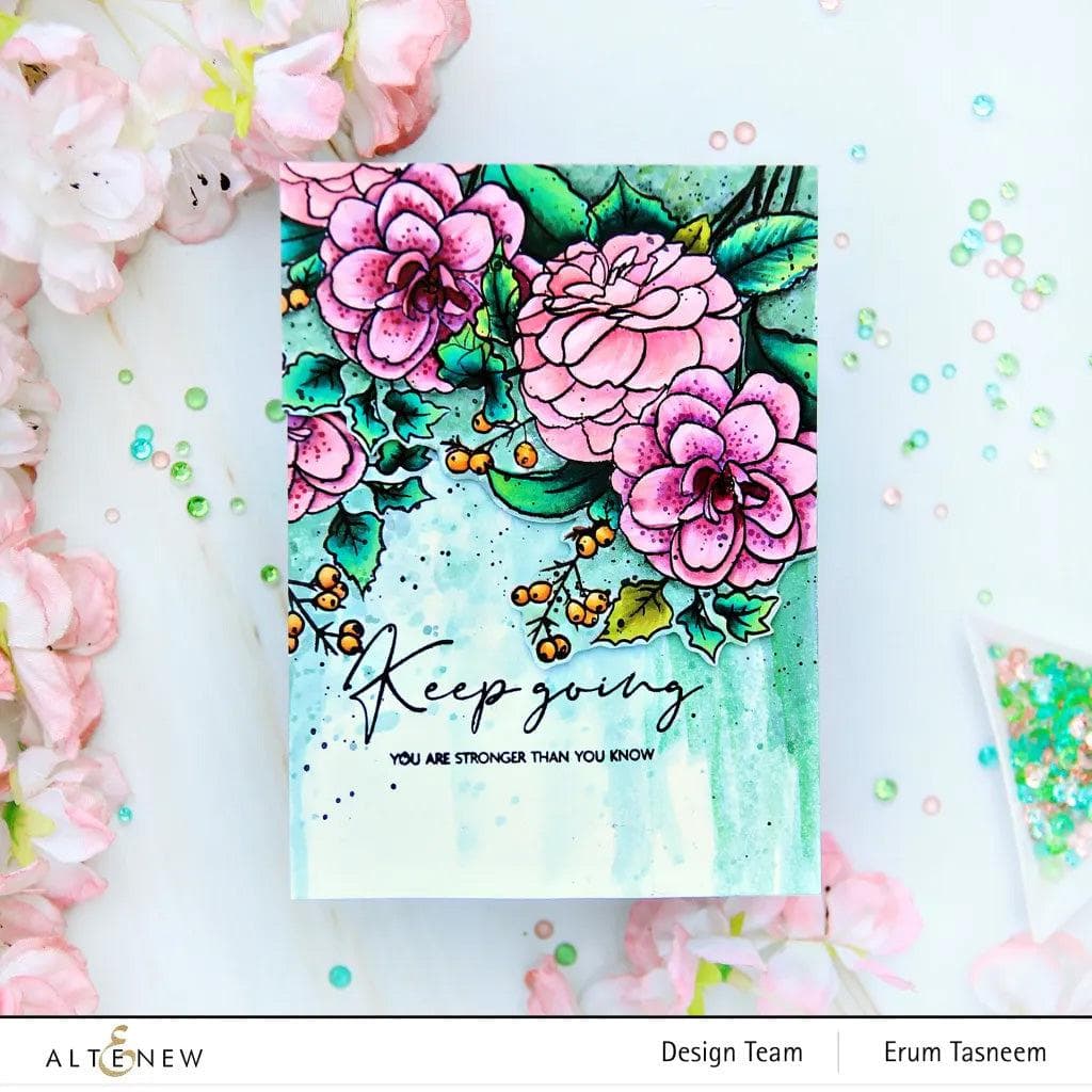 Altenew Class Reverse Stenciling With Watercolor Class