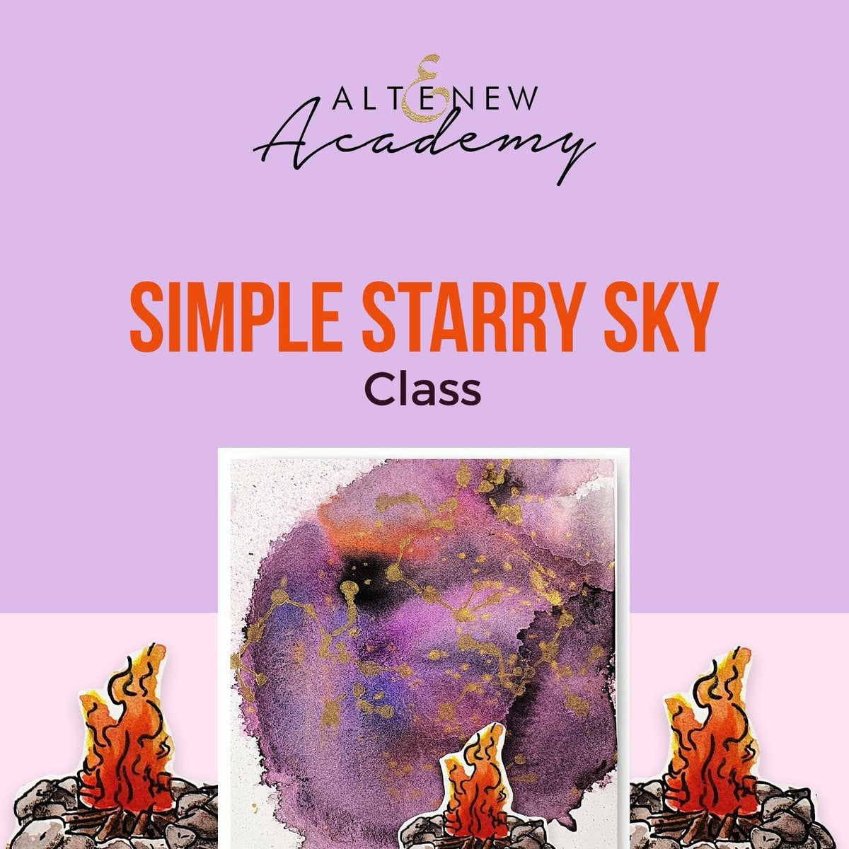 Altenew Simple Starry Sky Class on demand class product image