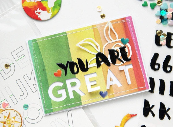 Altenew Creativity Kit Featurette Stamping Over a Stenciled Design Class