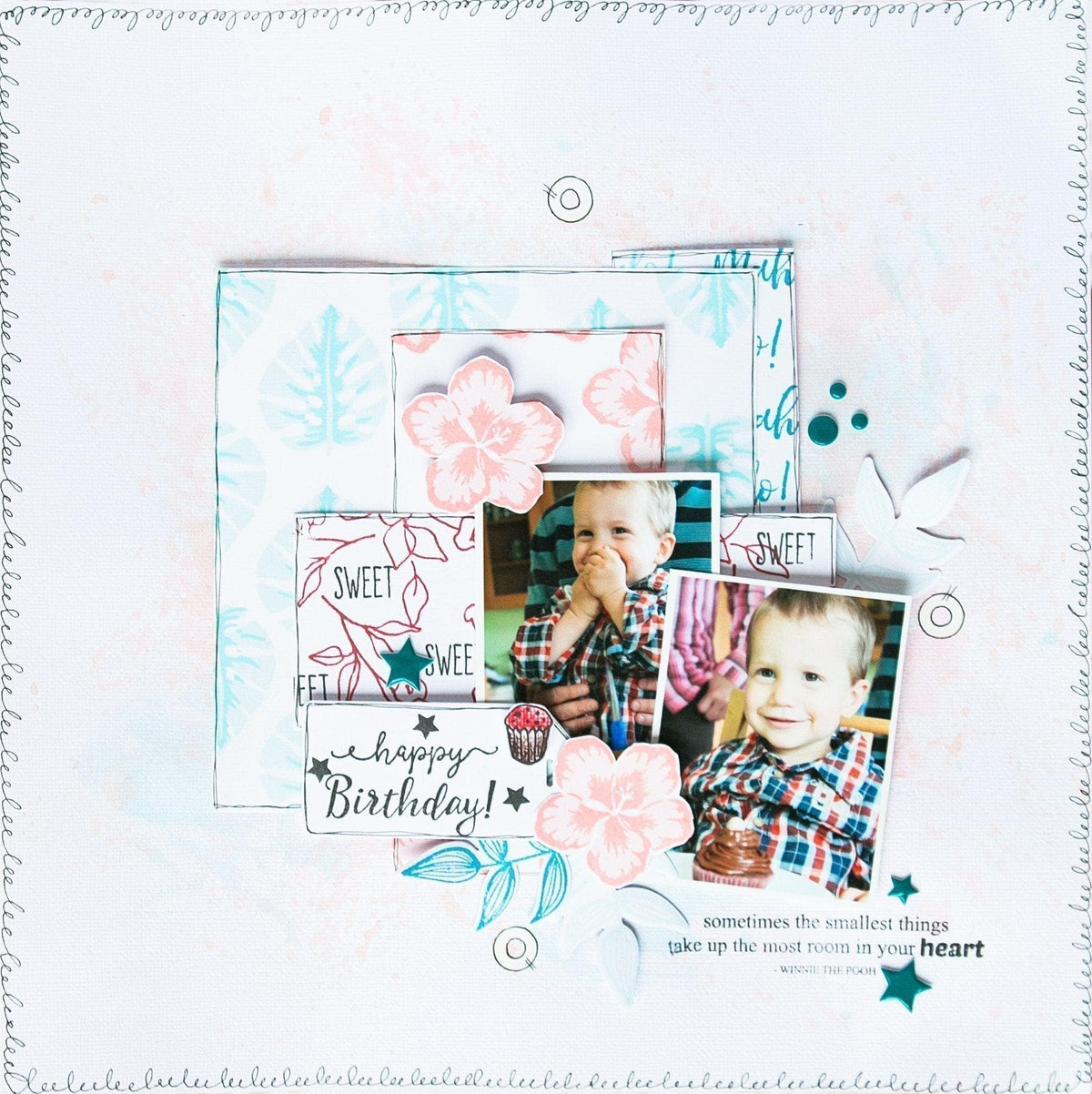 Altenew Stamps Meet Scrapbook online cardmaking class on demand, featuring stamping techniques and creative scrapbook projects.