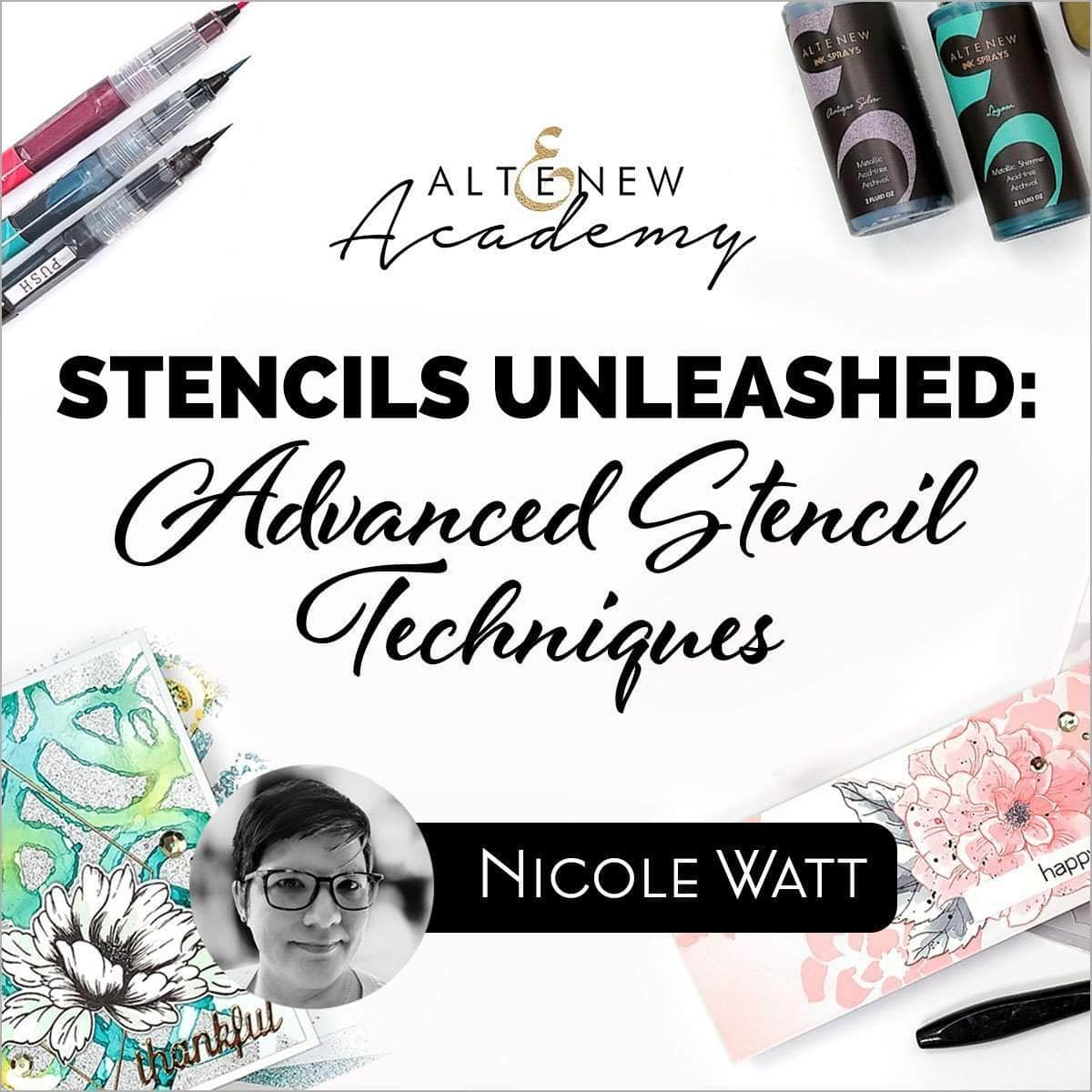 Altenew Class Stencils Unleashed: Advanced Stencil Techniques Cardmaking Class
