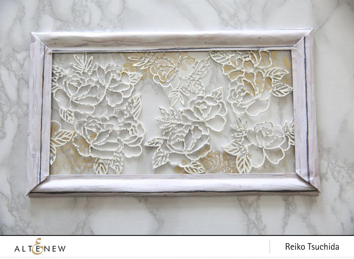 Altenew online cardmaking class featuring stunningly styled stencils with visual examples of creative stencil designs and techniques.