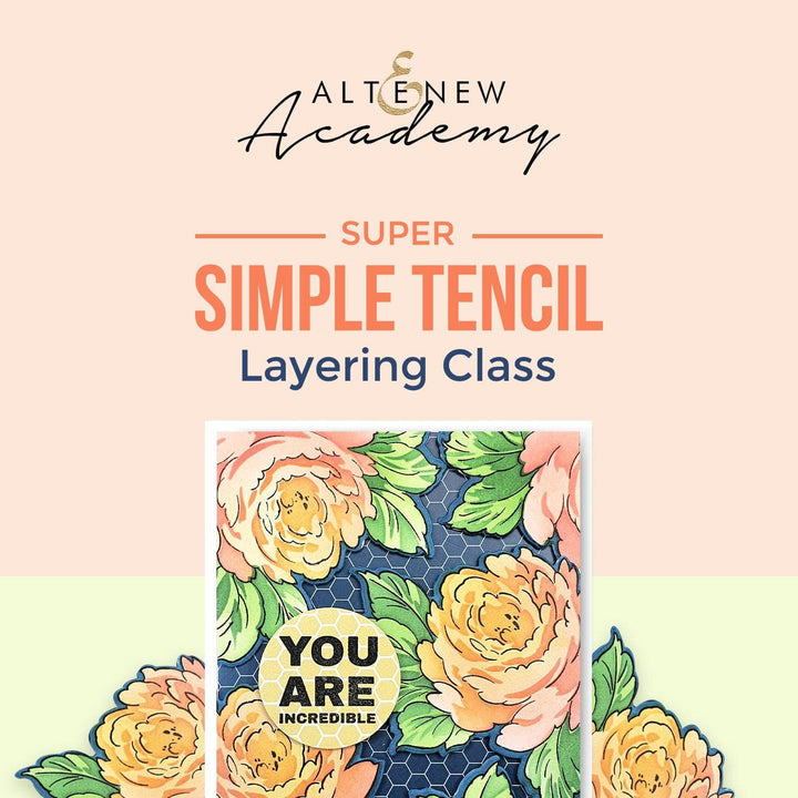 Altenew Creativity Kit Featurette Super Simple Stencil Layering Class