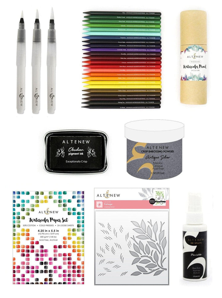 Altenew Class Supplies Bundle Modern Watercoloring Class Supplies Bundle