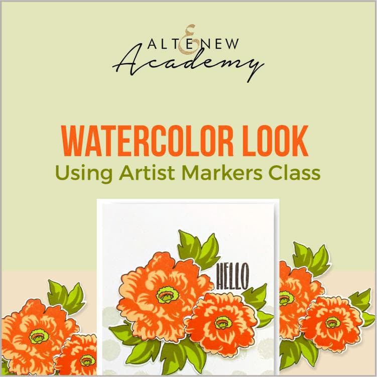 Altenew Creativity Kit Featurette Watercolor Look Using Artist Markers Class