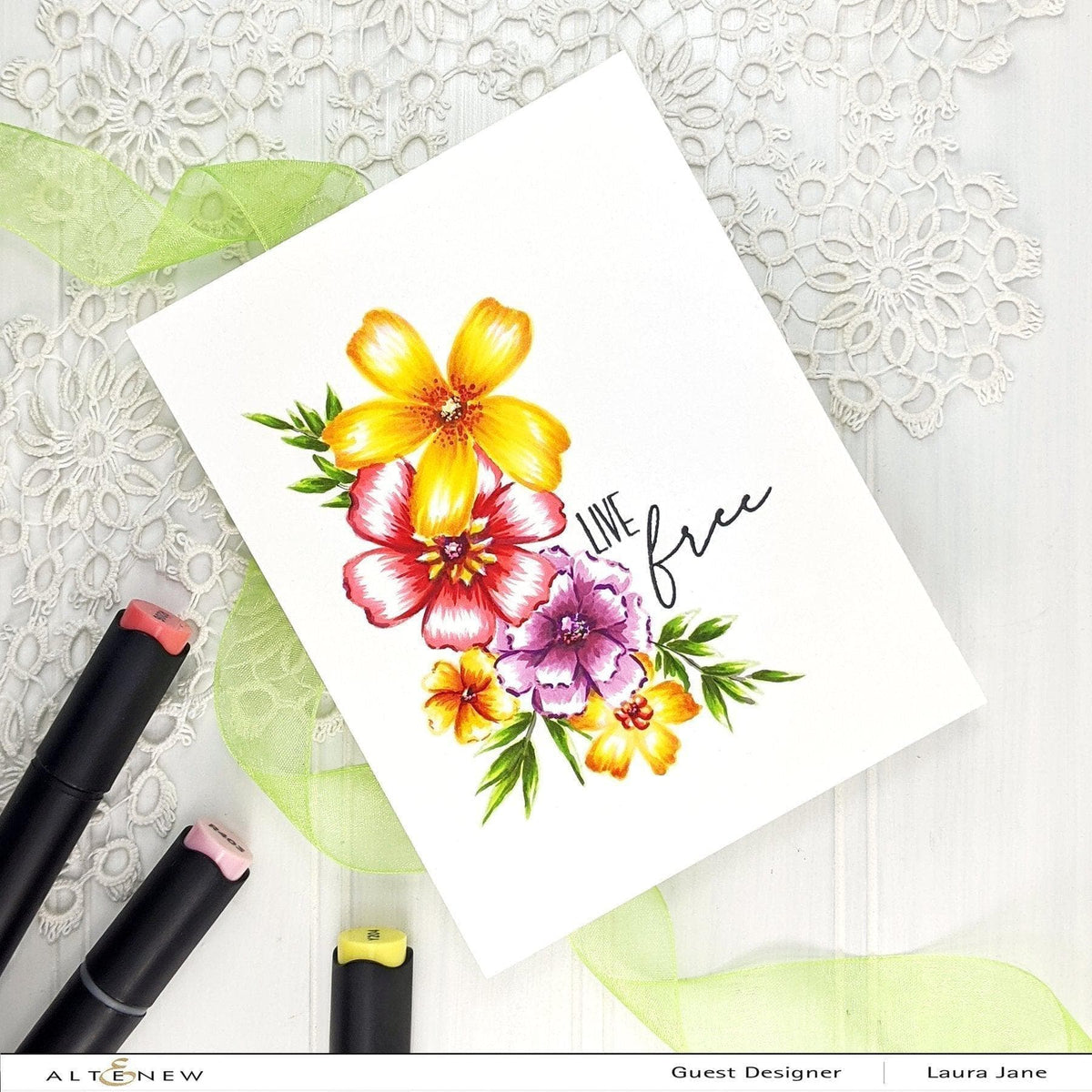 On demand Altenew watercolor smooshed backgrounds class featuring vibrant, textured watercolor paper backgrounds for crafting.