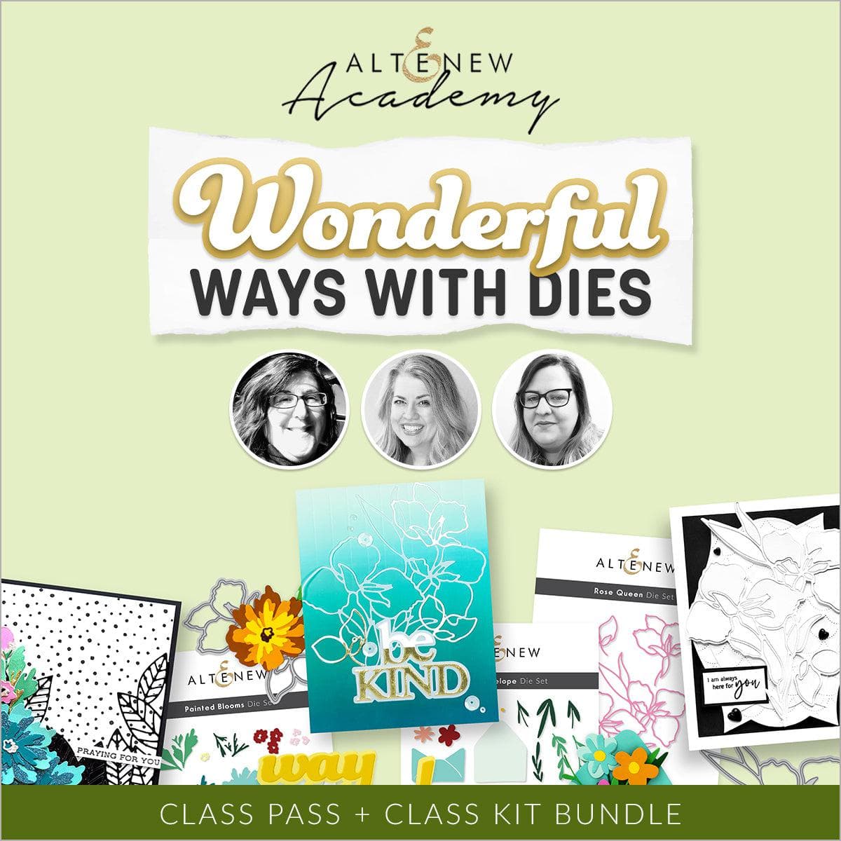 Altenew Crafter Class Wonderful Ways with Dies Cardmaking Class (Class + Products)