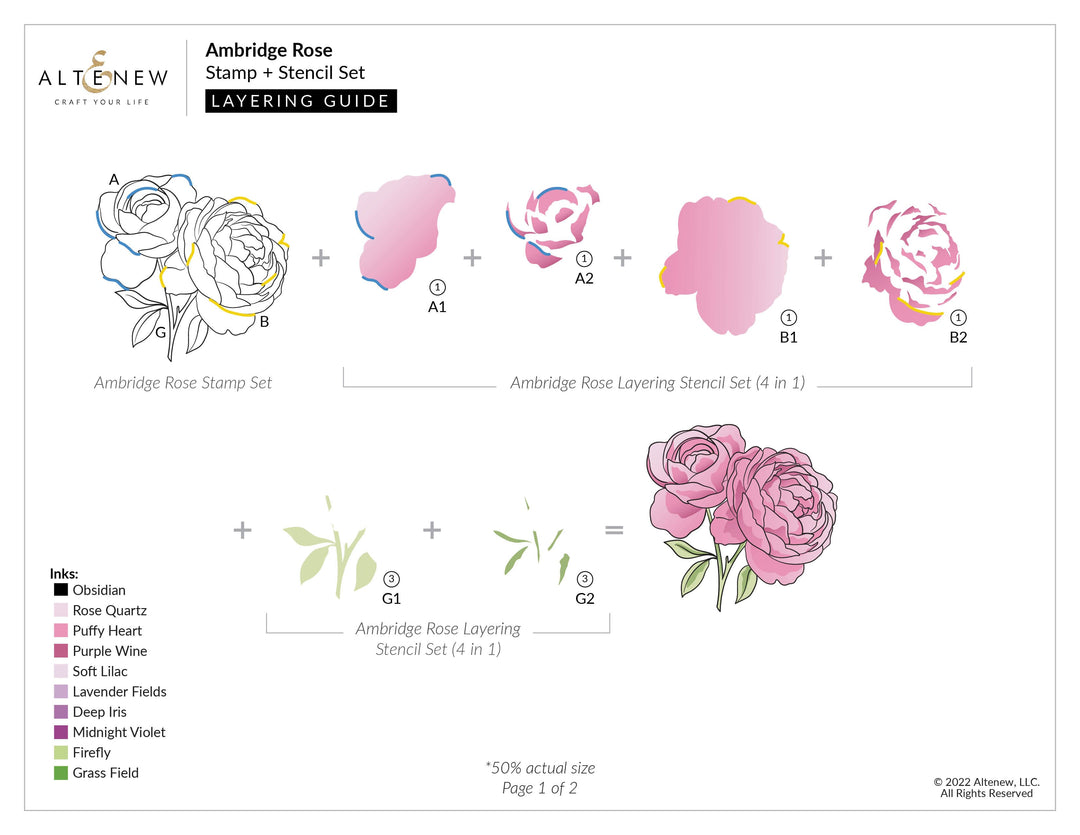Photocentric Clear Stamps Ambridge Rose Stamp Set