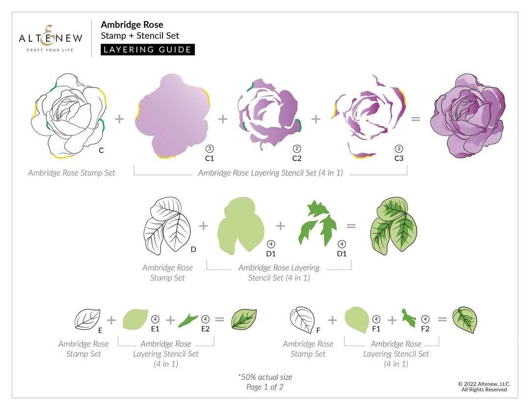 Photocentric Clear Stamps Ambridge Rose Stamp Set