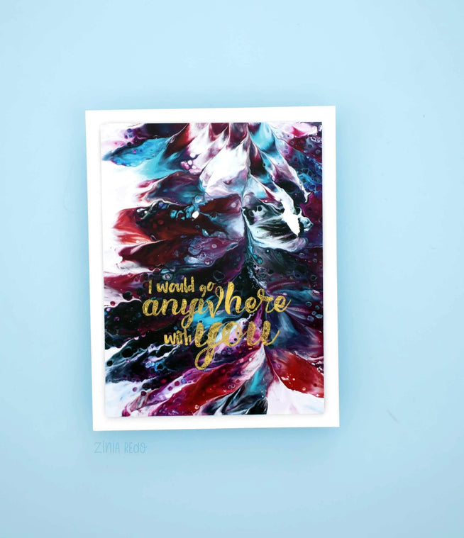 Altenew Anywhere With You clear stamp set featuring floral and sentiment designs for card-making and crafting projects.