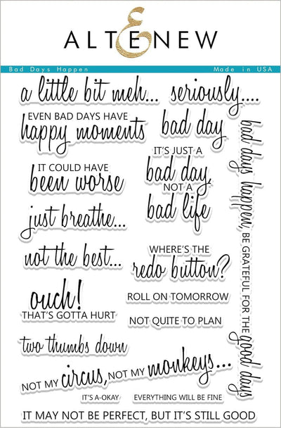 Photocentric Clear Stamps Bad Days Happen Stamp Set