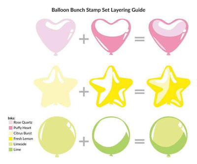 Photocentric Clear Stamps Balloon Bunch Stamp Set