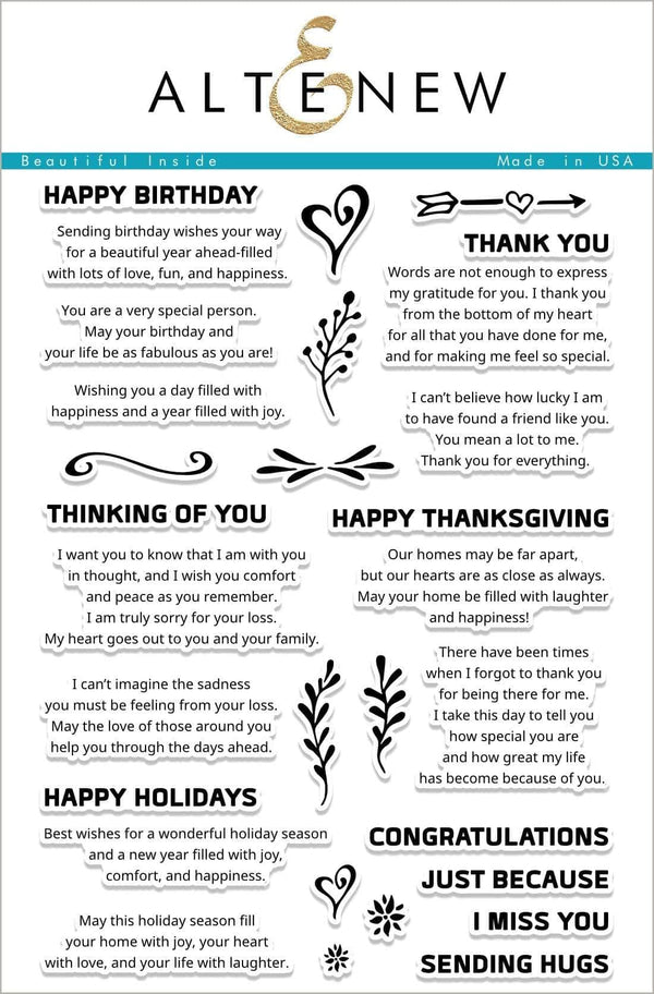 Photocentric Clear Stamps Beautiful Inside Stamp Set