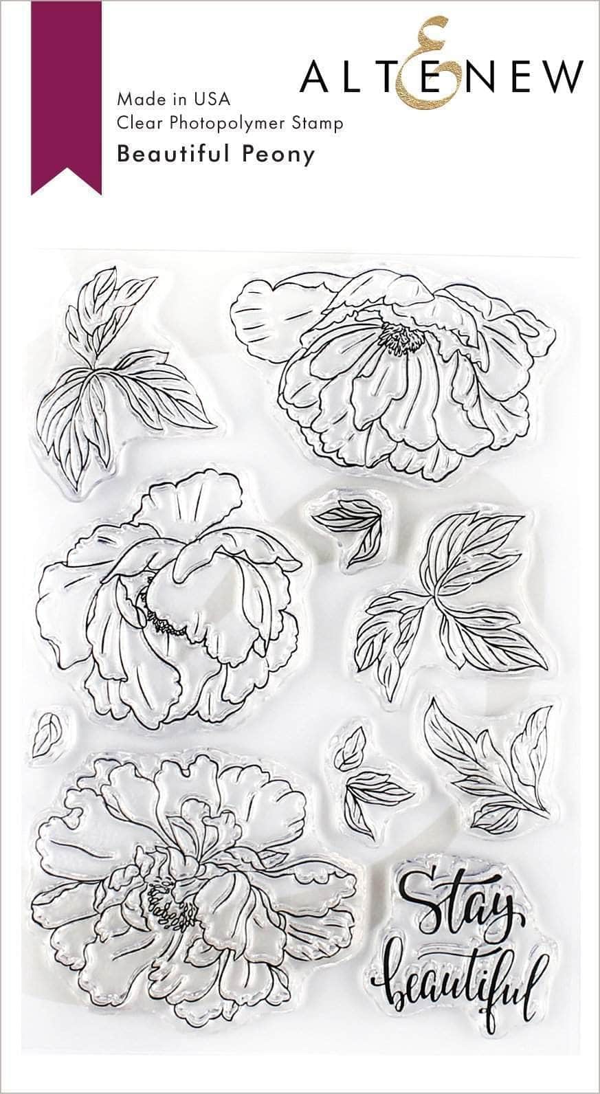 Photocentric Clear Stamps Beautiful Peony Stamp Set