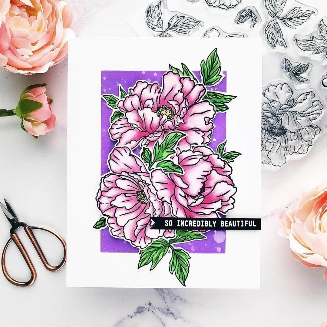 Photocentric Clear Stamps Beautiful Peony Stamp Set